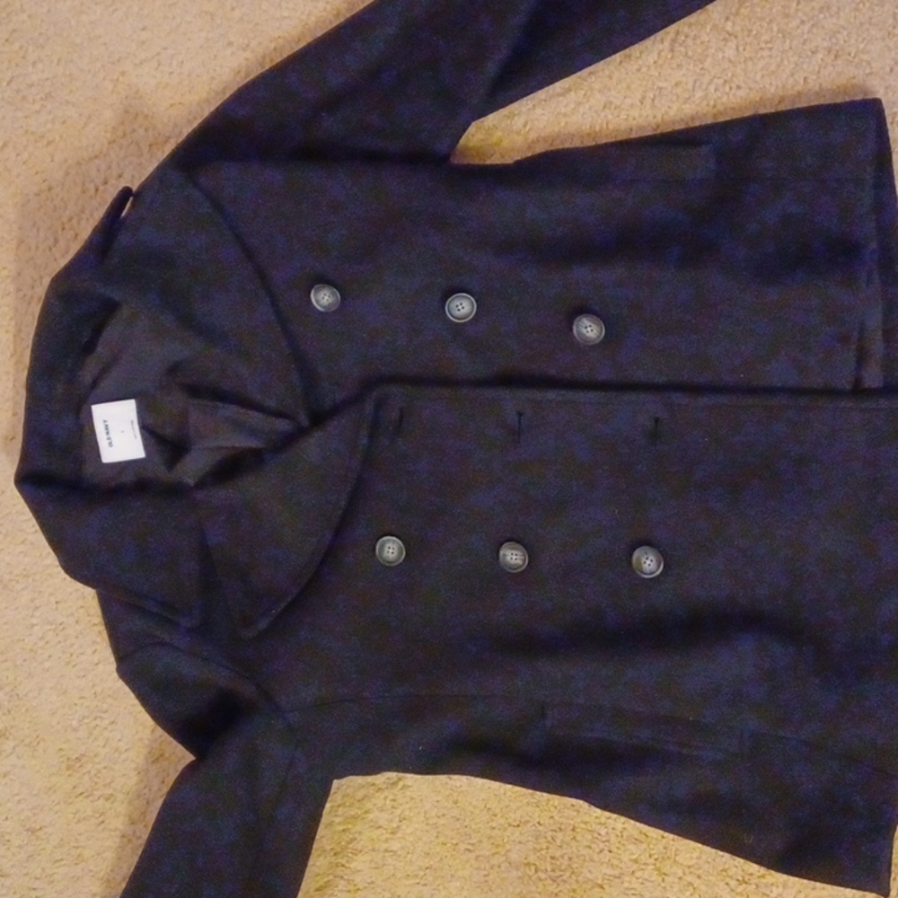 Black waist length peacoat